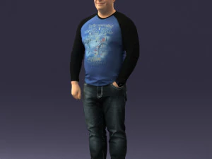 man in pose 0249 3d print ready 3D Print Model