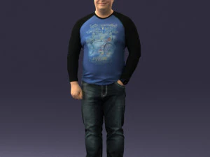 man in pose 0249 3d print ready 3D Print Model