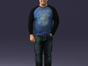 man in pose 0249 3d print ready 3D Print Model