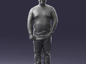 man in pose 0249 3d print ready 3D Print Model