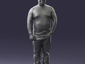 man in pose 0249 3d print ready 3D Print Model
