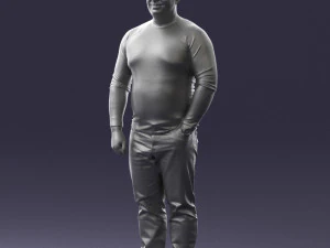 man in pose 0249 3d print ready 3D Print Model