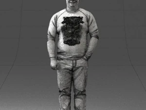 man in pose 0249 3d print ready 3D Print Model