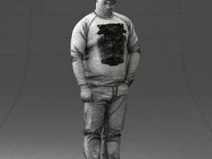 man in pose 0249 3d print ready 3D Print Model