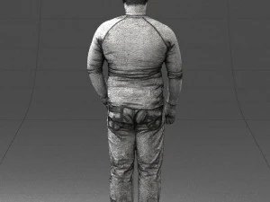 man in pose 0249 3d print ready 3D Print Model