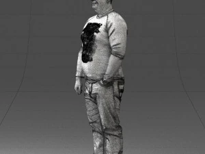 man in pose 0249 3d print ready 3D Print Model