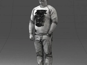 man in pose 0249 3d print ready 3D Print Model
