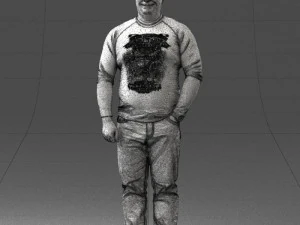 man in pose 0249 3d print ready 3D Print Model