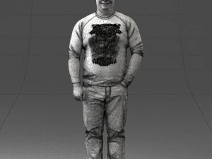 man in pose 0249 3d print ready 3D Print Model