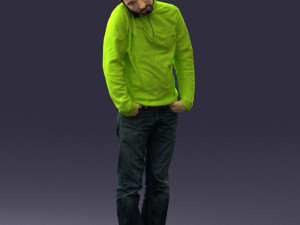 man in yellow sweater 0255 Modèle 3D