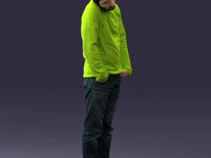 man in yellow sweater 0255 Modèle 3D