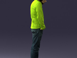 man in yellow sweater 0255 Modèle 3D