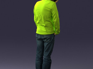 man in yellow sweater 0255 Modèle 3D