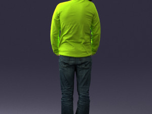 man in yellow sweater 0255 Modèle 3D