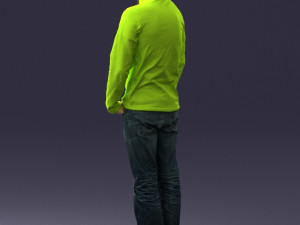 man in yellow sweater 0255 Modèle 3D