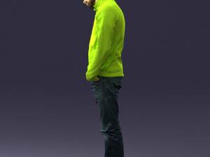 man in yellow sweater 0255 Modèle 3D