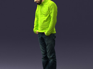 man in yellow sweater 0255 Modèle 3D