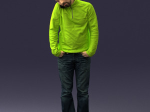 man in yellow sweater 0255 Modèle 3D