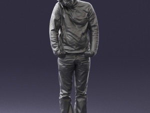 man in yellow sweater 0255 Modèle 3D