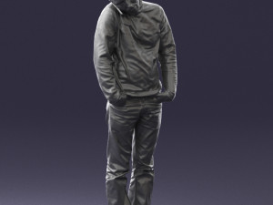 man in yellow sweater 0255 Modèle 3D