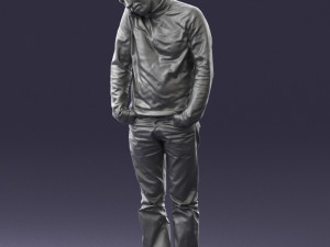 man in yellow sweater 0255 Modèle 3D