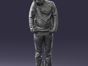 man in yellow sweater 0255 Modèle 3D