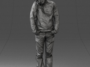 man in yellow sweater 0255 Modèle 3D