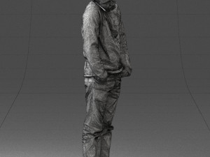man in yellow sweater 0255 Modèle 3D