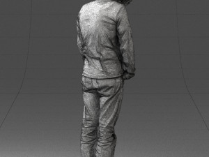 man in yellow sweater 0255 Modèle 3D