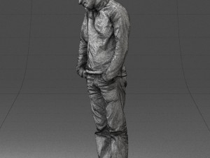 man in yellow sweater 0255 Modèle 3D