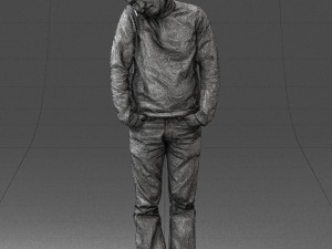 man in yellow sweater 0255 Modèle 3D