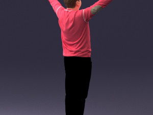 man in pink sweater 0257 Modèle 3D