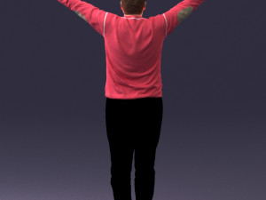 man in pink sweater 0257 Modèle 3D