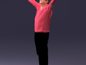 man in pink sweater 0257 Modèle 3D