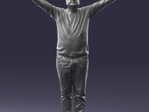 man in pink sweater 0257 Modèle 3D