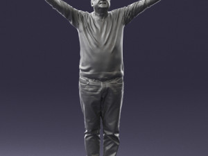 man in pink sweater 0257 Modèle 3D