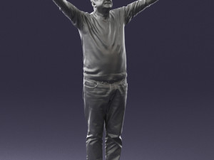 man in pink sweater 0257 Modèle 3D