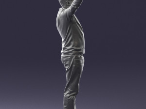 man in pink sweater 0257 Modèle 3D