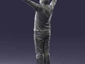 man in pink sweater 0257 Modèle 3D