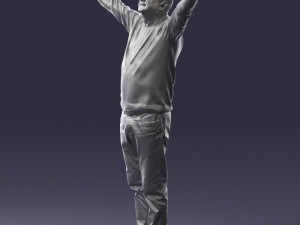 man in pink sweater 0257 Modèle 3D