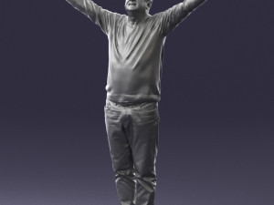 man in pink sweater 0257 Modèle 3D