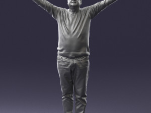 man in pink sweater 0257 Modèle 3D