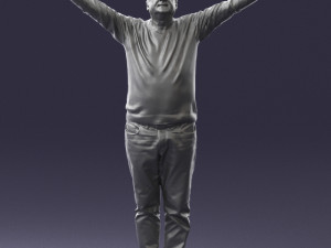 man in pink sweater 0257 Modèle 3D