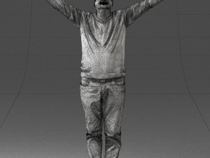 man in pink sweater 0257 Modèle 3D