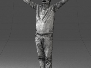 man in pink sweater 0257 Modèle 3D