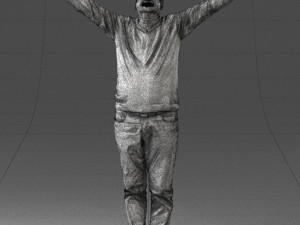 man in pink sweater 0257 Modèle 3D