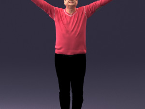 man in pink sweater 0257 3d print ready 3D Print Model