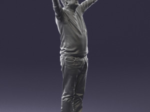 man in pink sweater 0257 3d print ready 3D Print Model