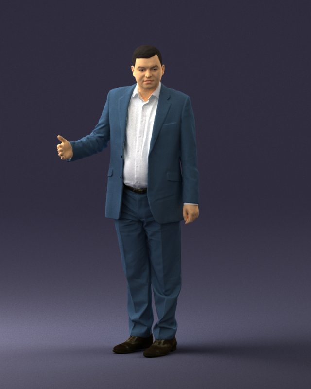man in blue suit 0263 Modelo 3D .c4d .max .obj .3ds .fbx .stl .blend 