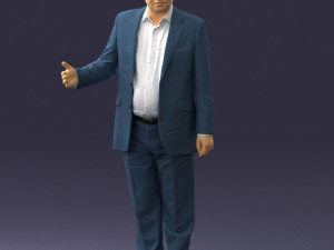 man in blue suit 0263 3D 模型
